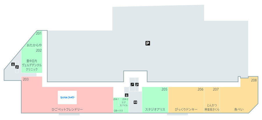 豊中庄内２階フロアマップ